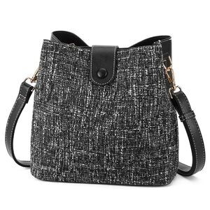 3408 Cross Body Bag Purses , Crossbody Bucket Bag-PU Leather Trendy Bucket